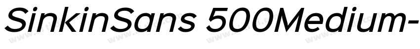 SinkinSans 500Medium字体转换